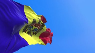 Moldova bayrağı - 3D gerçekçi bayrak sallama arkaplanı
