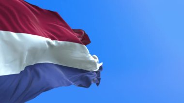 Hollanda bayrağı - 3D gerçekçi bayrak sallama arkaplanı