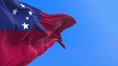 Samoa bayrağı - 3D gerçekçi bayrak sallama arkaplanı