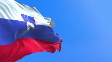 Slovenya bayrağı - 3D gerçekçi bayrak sallama arkaplanı