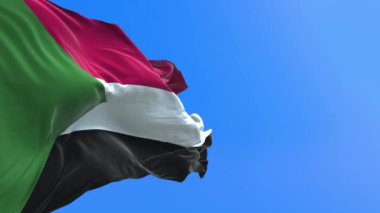 Sudan bayrağı - 3D gerçekçi bayrak sallama arkaplanı