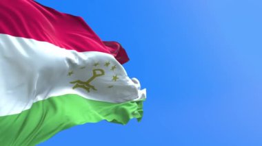 Tacikistan bayrağı - 3D gerçekçi bayrak sallama arkaplanı