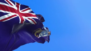 Tristan da Cunha bayrağı - 3D gerçekçi bayrak sallama arkaplanı