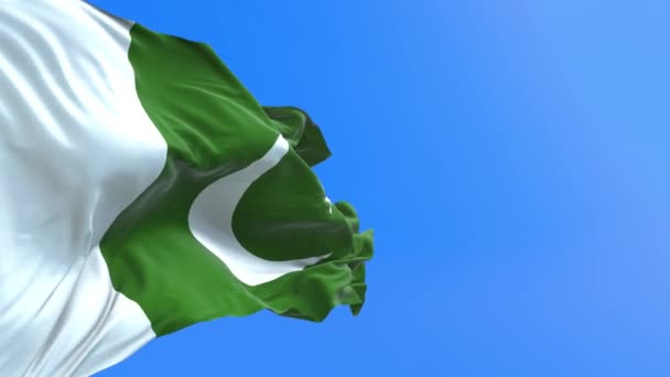 Pakistan Flagga Realistisk Viftande Flagga Bakgrund — Stockvideo