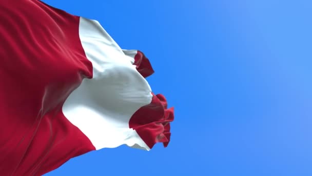 Bandera Perú Fondo Bandera Ondeante Realista — Vídeos de Stock