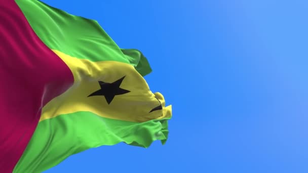 Sao Tome Principe Flag 현실적 흔들기 플래그 — 비디오