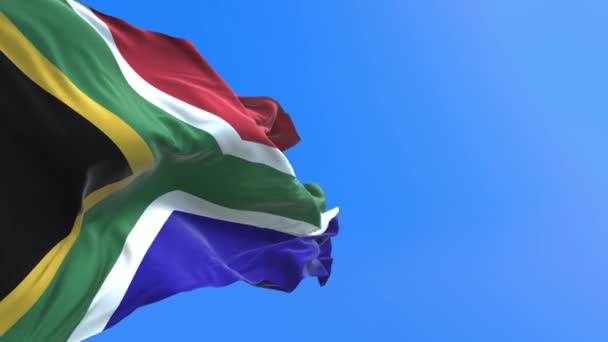Güney Afrika Bayrağı Gerçekçi Bayrak Sallama Arkaplanı — Stok video