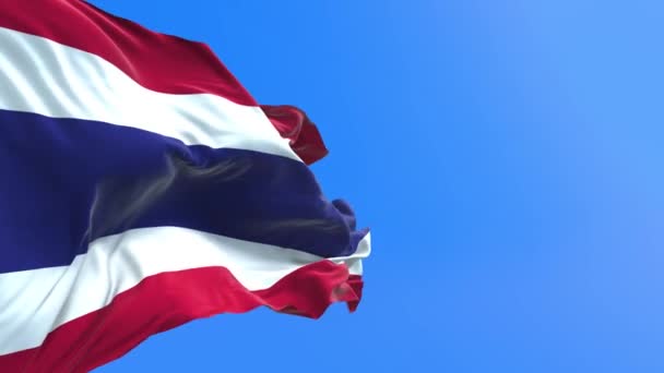Tayland Bayrağı Gerçekçi Bayrak Sallama Arkaplanı — Stok video