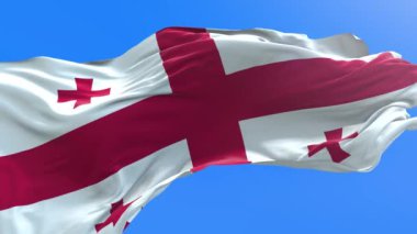 Georgia bayrağı - 3D gerçekçi bayrak sallama arkaplanı