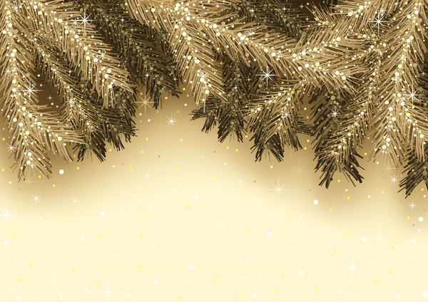 Tarjeta de felicitación Golden Christmas — Vector de stock