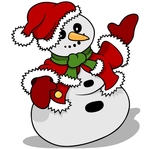 Сніговик Санта Клауса — стоковий вектор