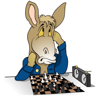 Eşek Chessplayer sarı gözlü