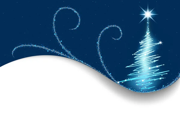 Tarjeta de felicitación azul de Navidad — Archivo Imágenes Vectoriales