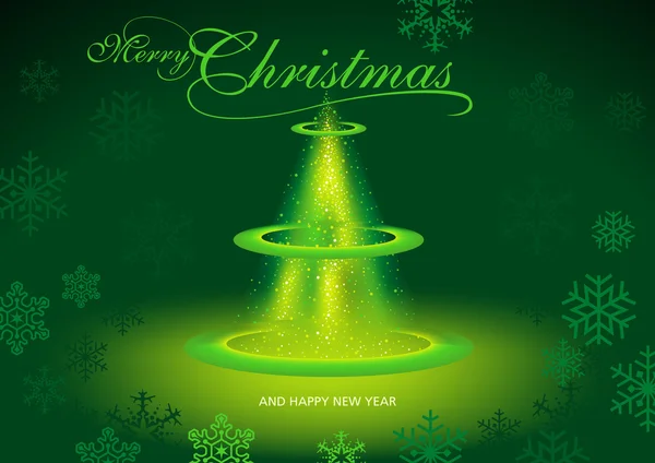 Saludo de feliz Navidad verde — Archivo Imágenes Vectoriales