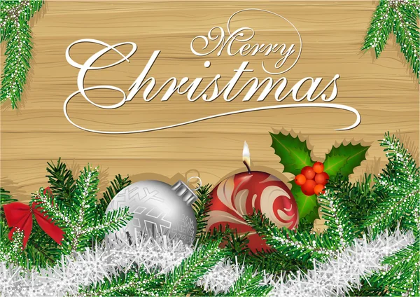 Merry Christmas Greeting — Stock Vector