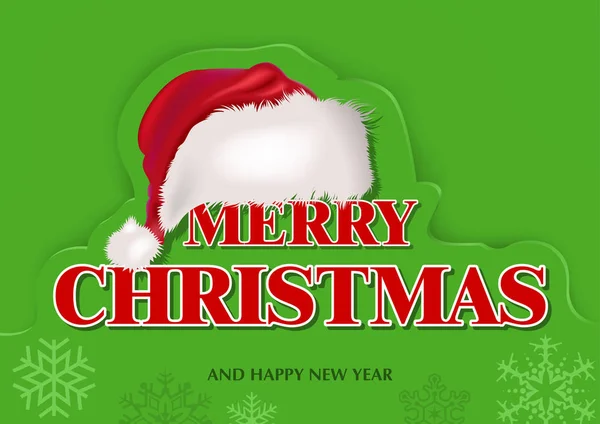 Zielone karty z pozdrowieniami Boże Narodzenie — Wektor stockowy