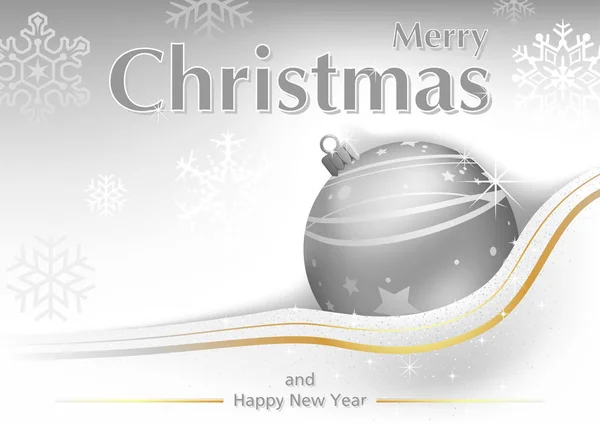 Salutation de Noël Joyeux Blanc — Image vectorielle