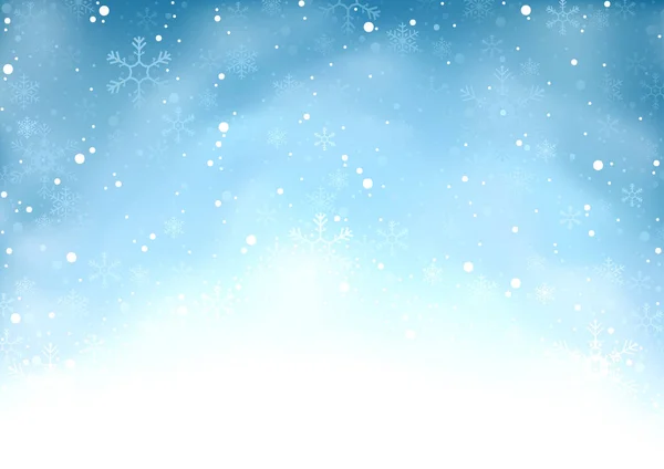 立ち下がり雪の背景 — ストックベクタ