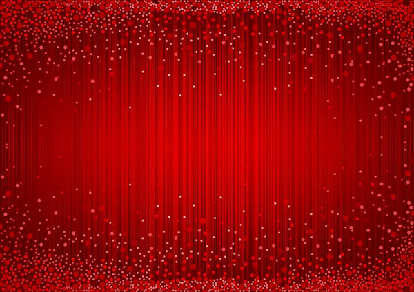 きらびやかなカーテン背景が赤 — ストックベクタ