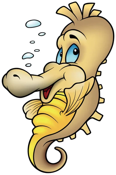 Cheval de mer jaune — Image vectorielle