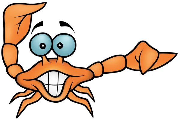 Komische strand krab — Stockvector