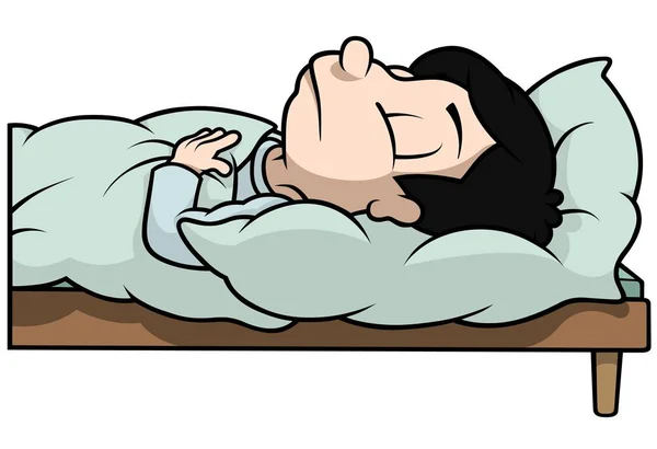 Durmiendo y soñando chico — Vector de stock