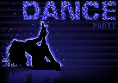 Mavi dans parti arka plan