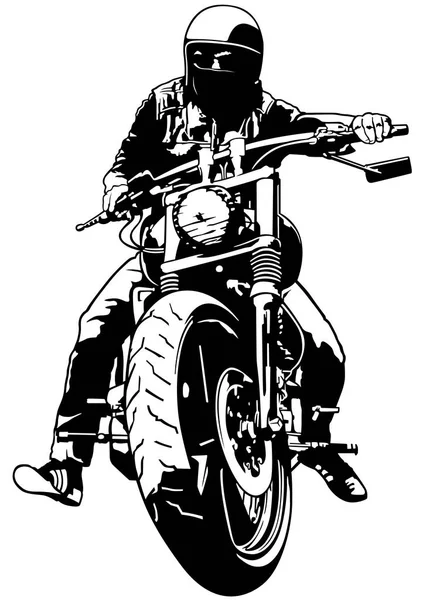 Harley Davidson et Rider — Image vectorielle