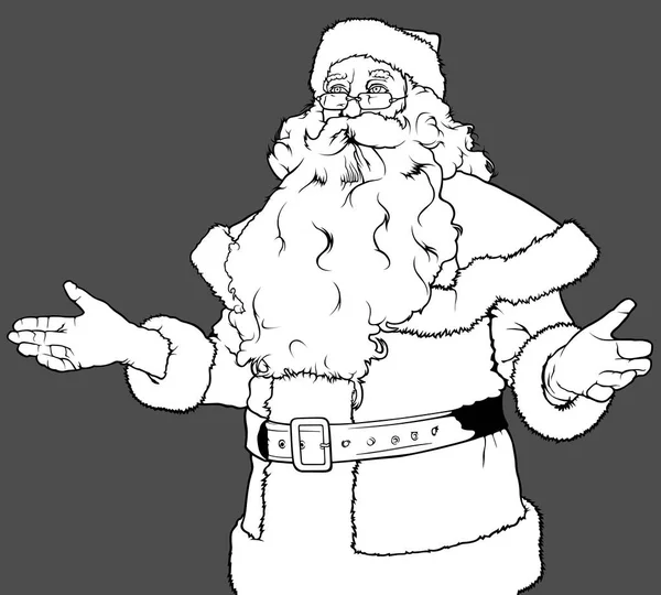 Santa claus směřují Vítejte — Stockový vektor