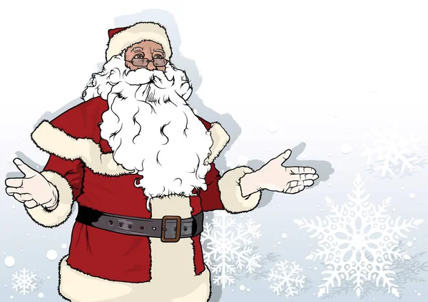 Vánoční pozadí se Santa Claus — Stockový vektor