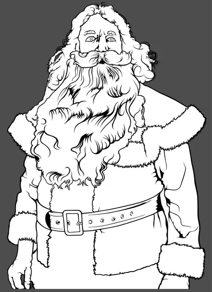 Papá Noel sin sombrero — Vector de stock