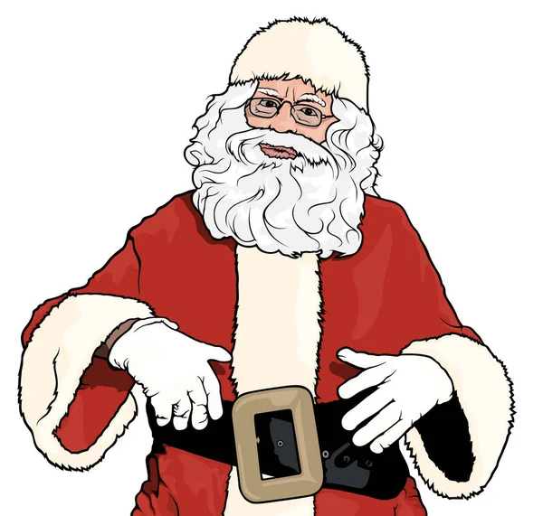 Weihnachtsmann im Stehen — Stockvektor