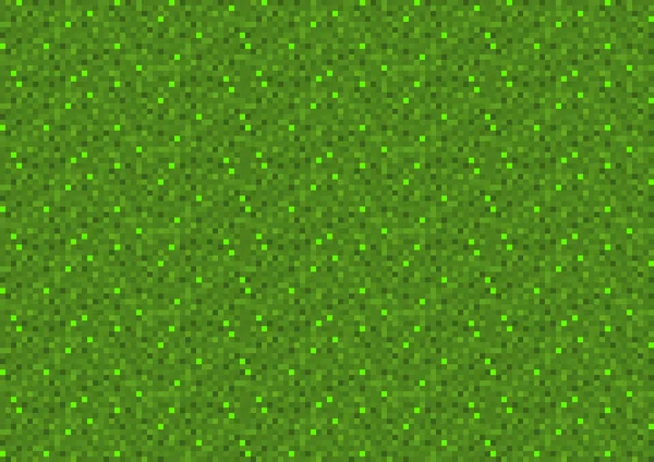 Grön Pixel sömlös bakgrund — Stock vektor