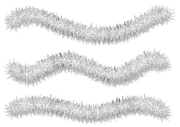 銀のクリスマス チェーン — ストックベクタ