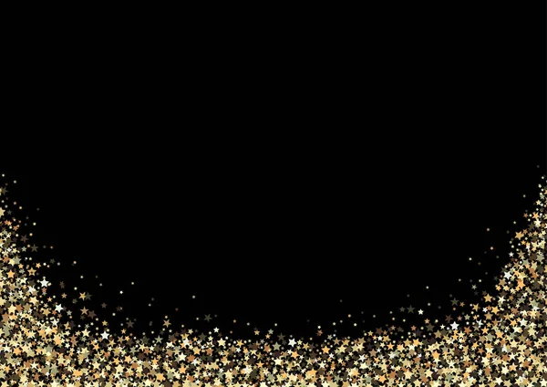 黑色背景与黄金星 — 图库矢量图片
