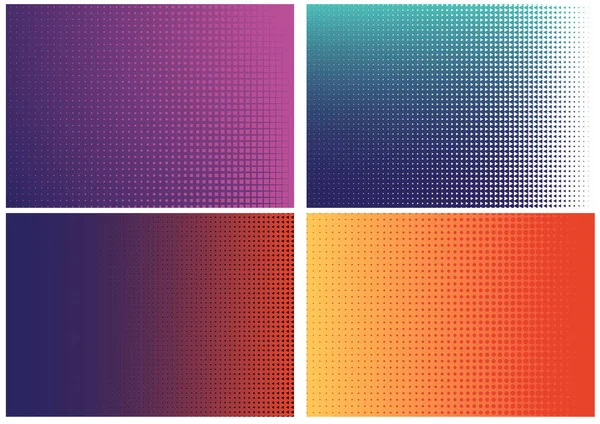 Set Geometric Textures Four Colorful Patterns Graphic Designs Abstract Background — 스톡 벡터