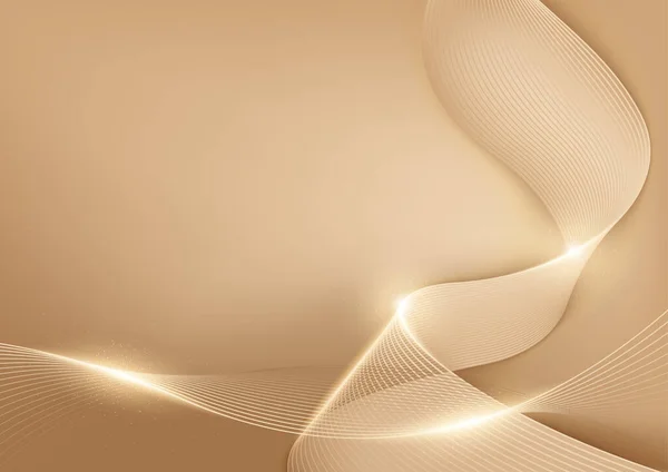 Gold Pastel Lines Abstract Background Ilustração Gráfica Moderna Elegante Com —  Vetores de Stock