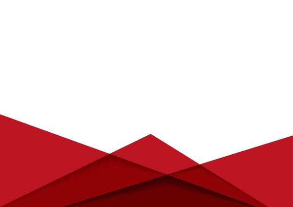Červené Geometrické Pozadí Vrstvami Stíny Jednoduchá Moderní Grafická Ilustrace Pro — Stockový vektor