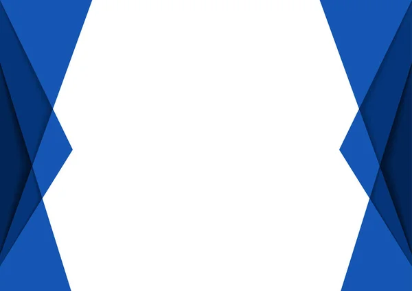 Blauer Geometrischer Hintergrund Mit Schichten Und Schatten Einfache Moderne Grafische — Stockvektor