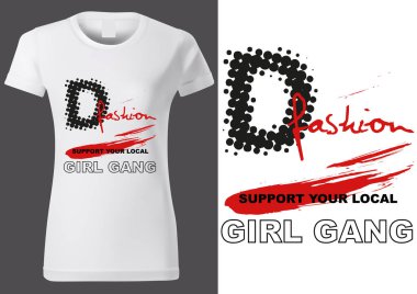 Kadın Beyaz T-shirt Tasarım Yazıtlar ile