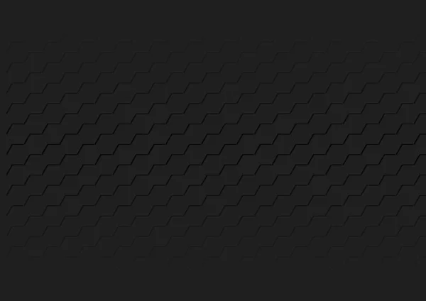 Texture Hexagonale Noire Illustration Fond Grille Géométrique Nid Abeille Élément — Image vectorielle