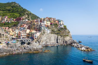 Manarola Cinque Terre, İtalya – Temmuz 2016 - çoğu göz-catch