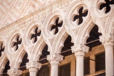 Venice, İtalya - sütunları perspektif