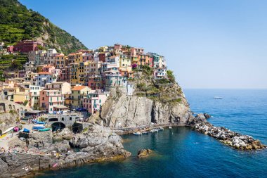 Manarola Cinque Terre, İtalya – Temmuz 2016 - çoğu göz-catch
