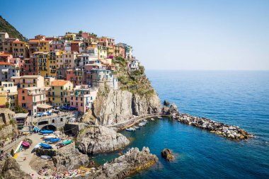 Manarola Cinque Terre, İtalya – Temmuz 2016 - çoğu göz-catch