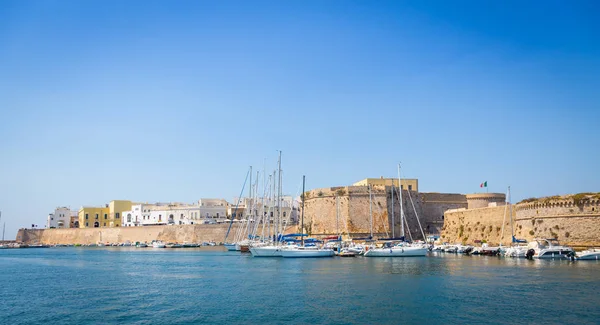 Gallipoli, Italy - historical centre view from the sea — Stock Photo, Image