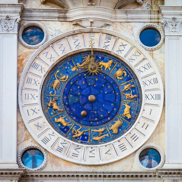 Venice, Italy - St Mark's Clocktower detail — Stock Photo, Image