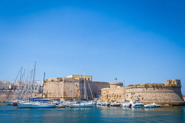 Gallipoli, Italy - historical centre view from the sea — Stock Photo, Image