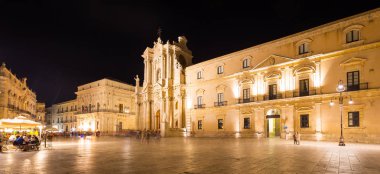 Syracuse, İtalya - 23 Haziran 2017: Ortigia şehir merkezinde, Syracuse tarafından