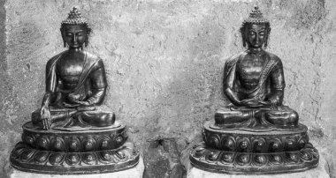 Buda heykelleri çift meditasyon